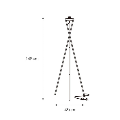 vloerlamp voet Tripod 48/48/149cm - Wit