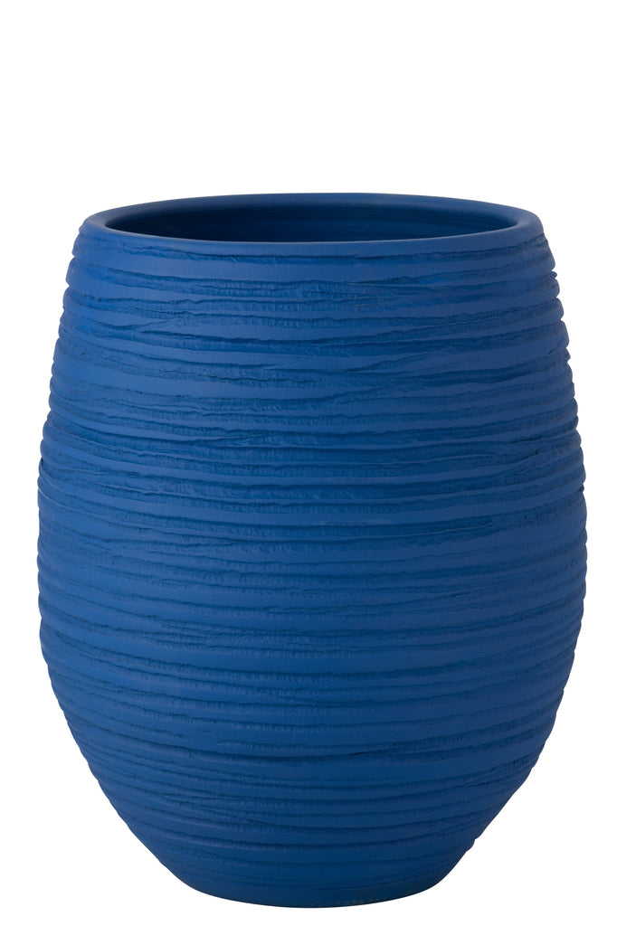 BLOEMPOT FIESTA KERAMIEK BLAUW GROOT