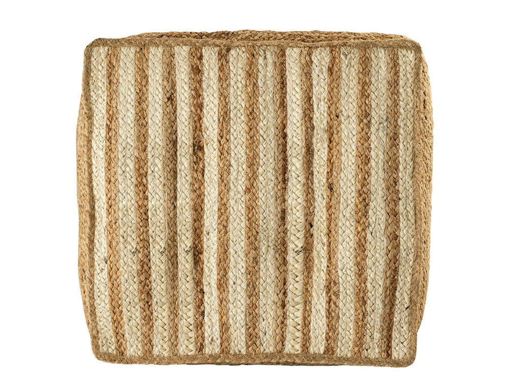Bodenkussen Jute 50x50cm Zitkussen vierkant Loungekussen natuur Voetenkussen