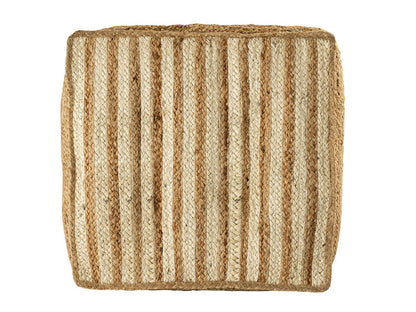 Bodenkussen Jute 50x50cm Zitkussen vierkant Loungekussen natuur Voetenkussen
