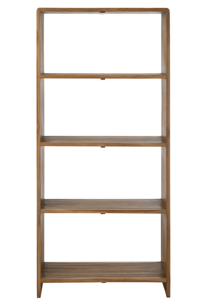 Bookcase 4 Shelves Recycle Teak Natural