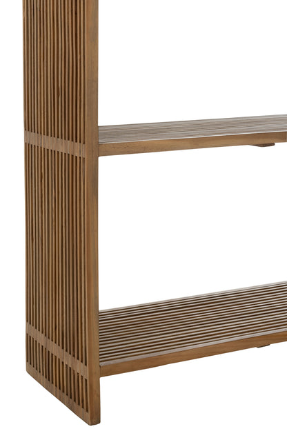 Bookcase 4 Shelves Recycle Teak Natural