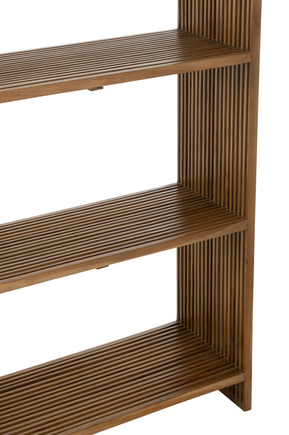 Bookcase 4 Shelves Recycle Teak Natural