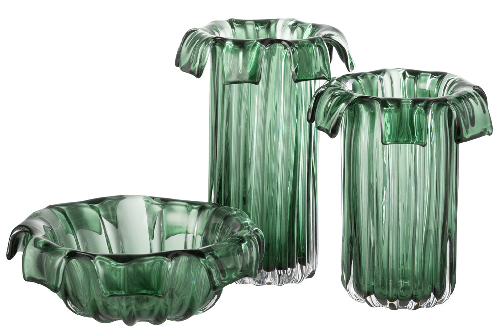 Schaal Deco Retro Glas Groen