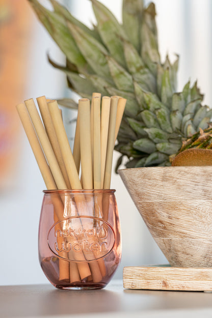 J-Line Doos Fles + 2 Glazen Natuurlijk Waterglas Zalmroze