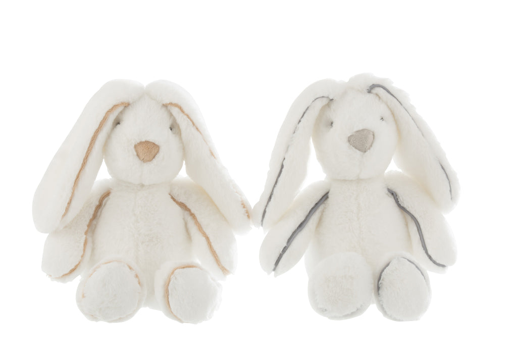 Bunny Plush White Medium, Set Of 2