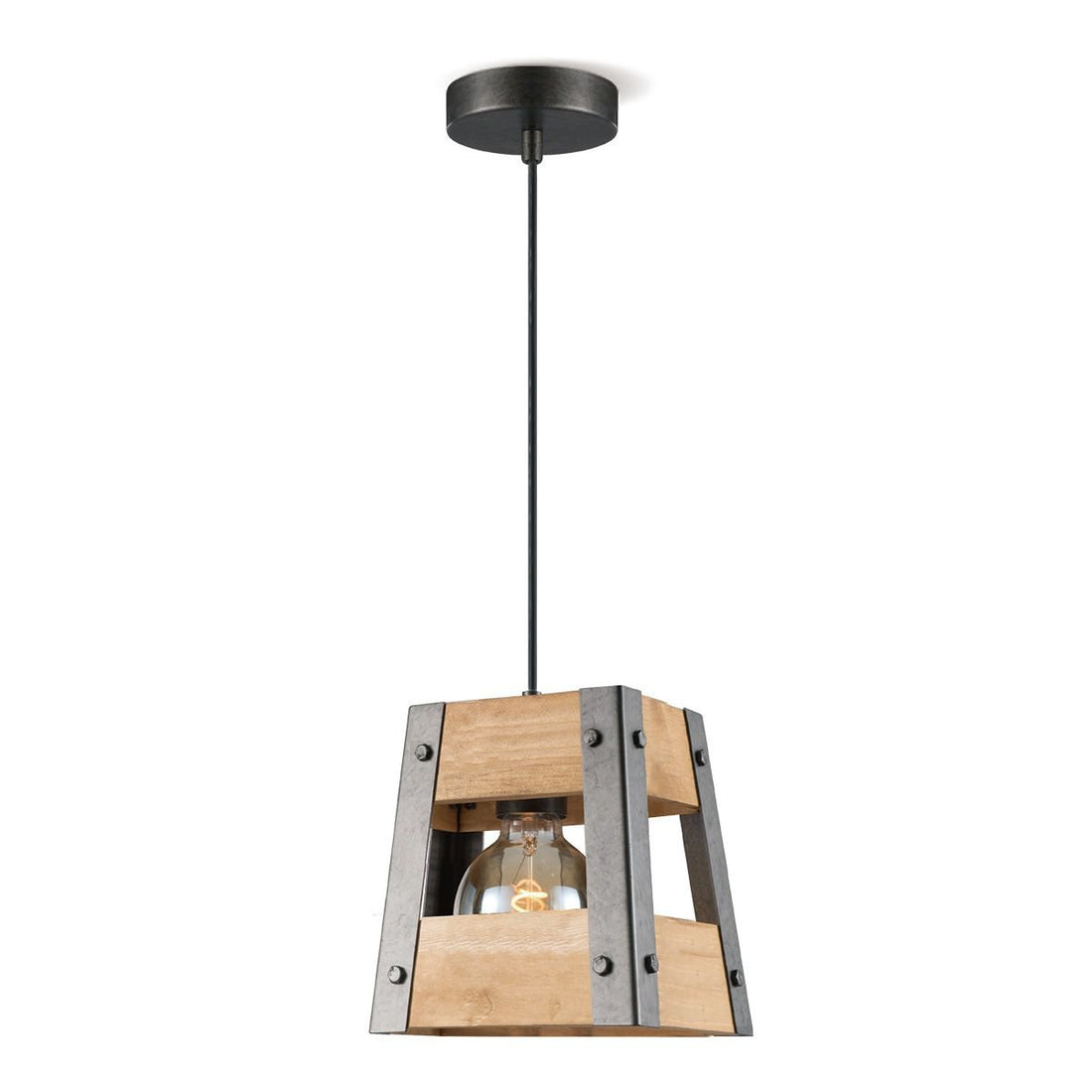 Hanglamp Barn - hout - 18x18x126cm