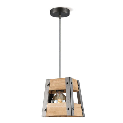 Hanglamp Barn - hout - 18x18x126cm