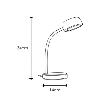 College Led Bureaulamp 5W Roze - Verstelbaar