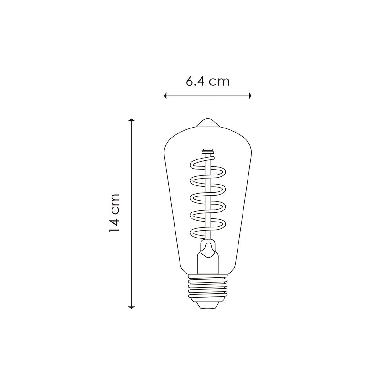 dimbare Led Drop Spiraal E27 4W 280Lm 2700K Helder