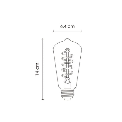 dimbare Led Drop Spiraal E27 4W 280Lm 2700K Helder