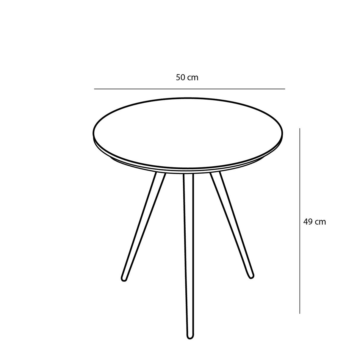 Jailey Bijzettafel - Set van 2 - H49 x Ø50 cm - Gerecycled Hout - Bruin