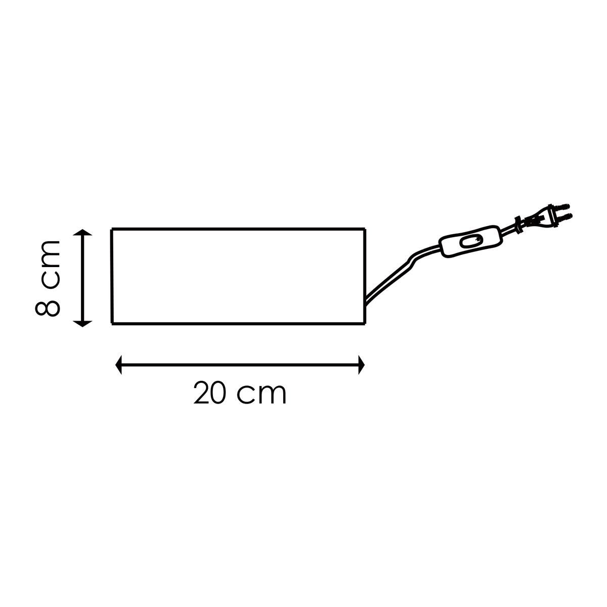 tafellamp Rinca - 20/10/8cm - Bedlampje - Hout