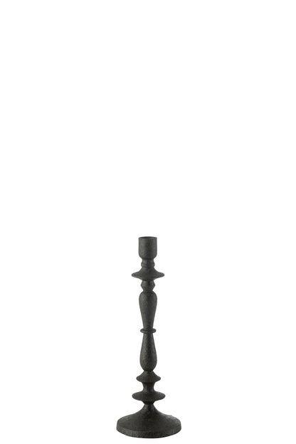 Candle Holder  Metal Black Small