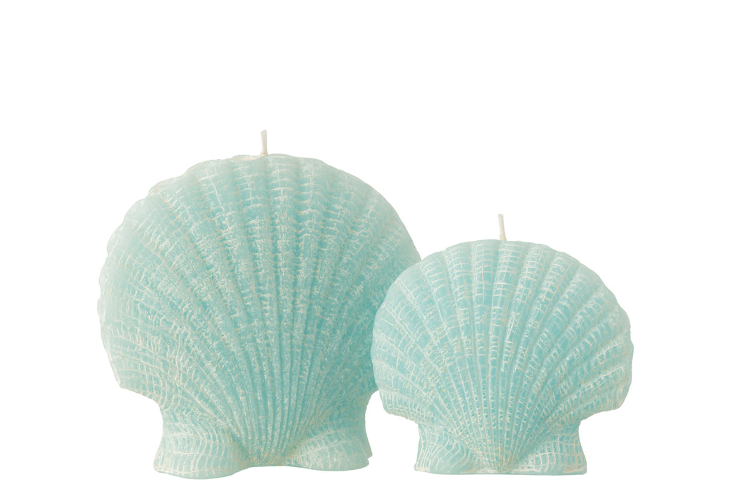Kaars Schelp Wax Azure Groot-8Uren