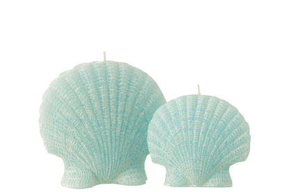 Kaars Schelp Wax Azure Groot-8Uren