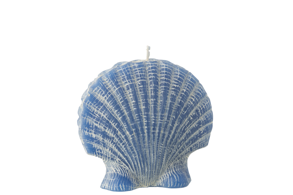 Kaars Schelp Wax Blauw Groot-8Uren