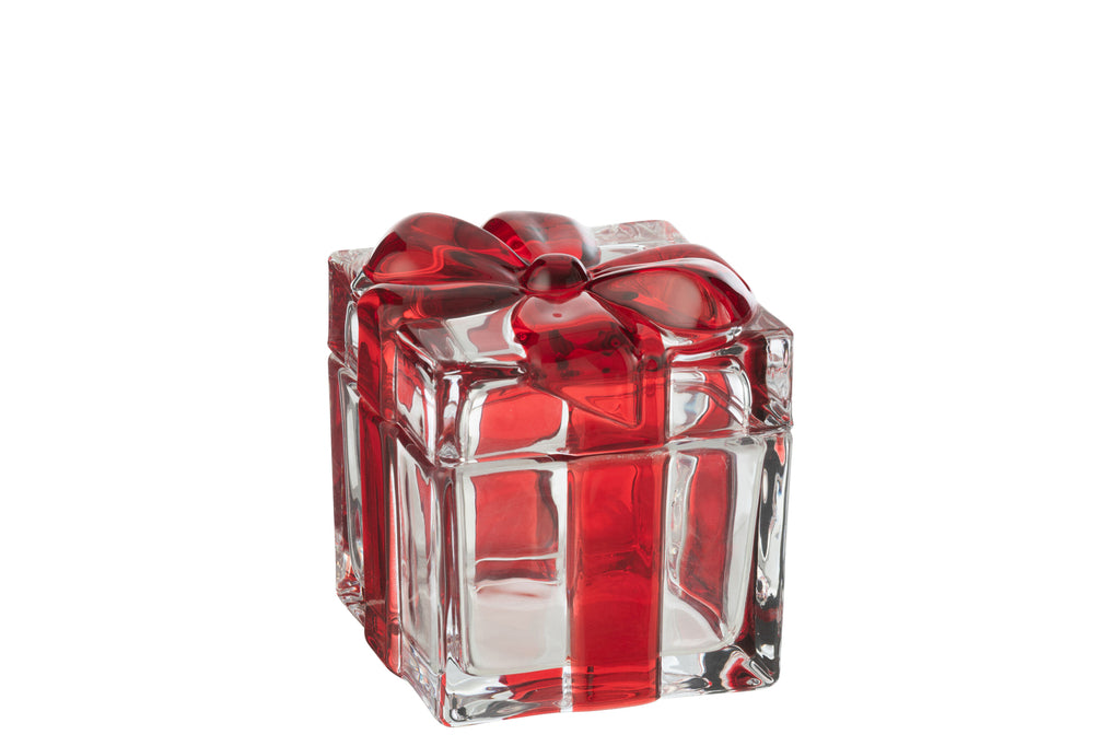 Candy Jar Giftbox Glas Rood Groot