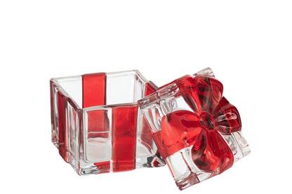 Candy Jar Giftbox Glas Rood Groot