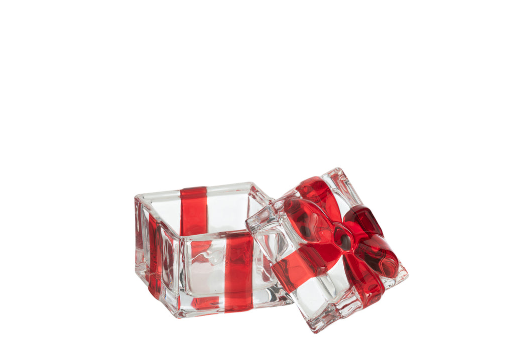 Candy Jar Giftbox Glas Rood Medium