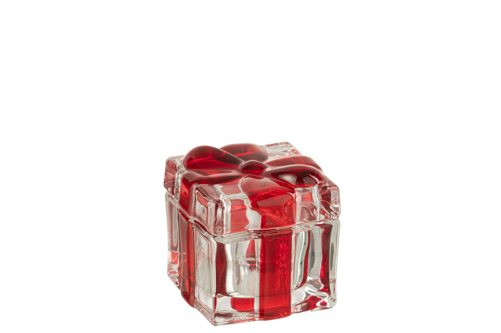 Candy Jar Giftbox Glas Rood Klein