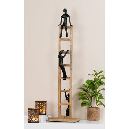 Sculptuur Ladder, natuurlijke kleur H.82 cm