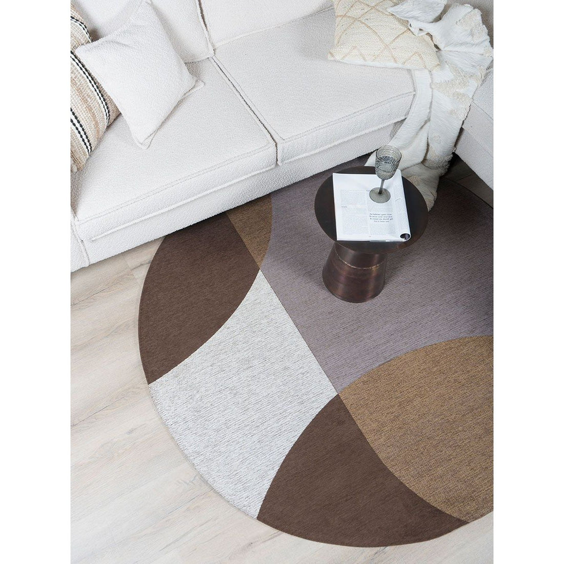 Vloerkleed Eli Brown ø120 cm