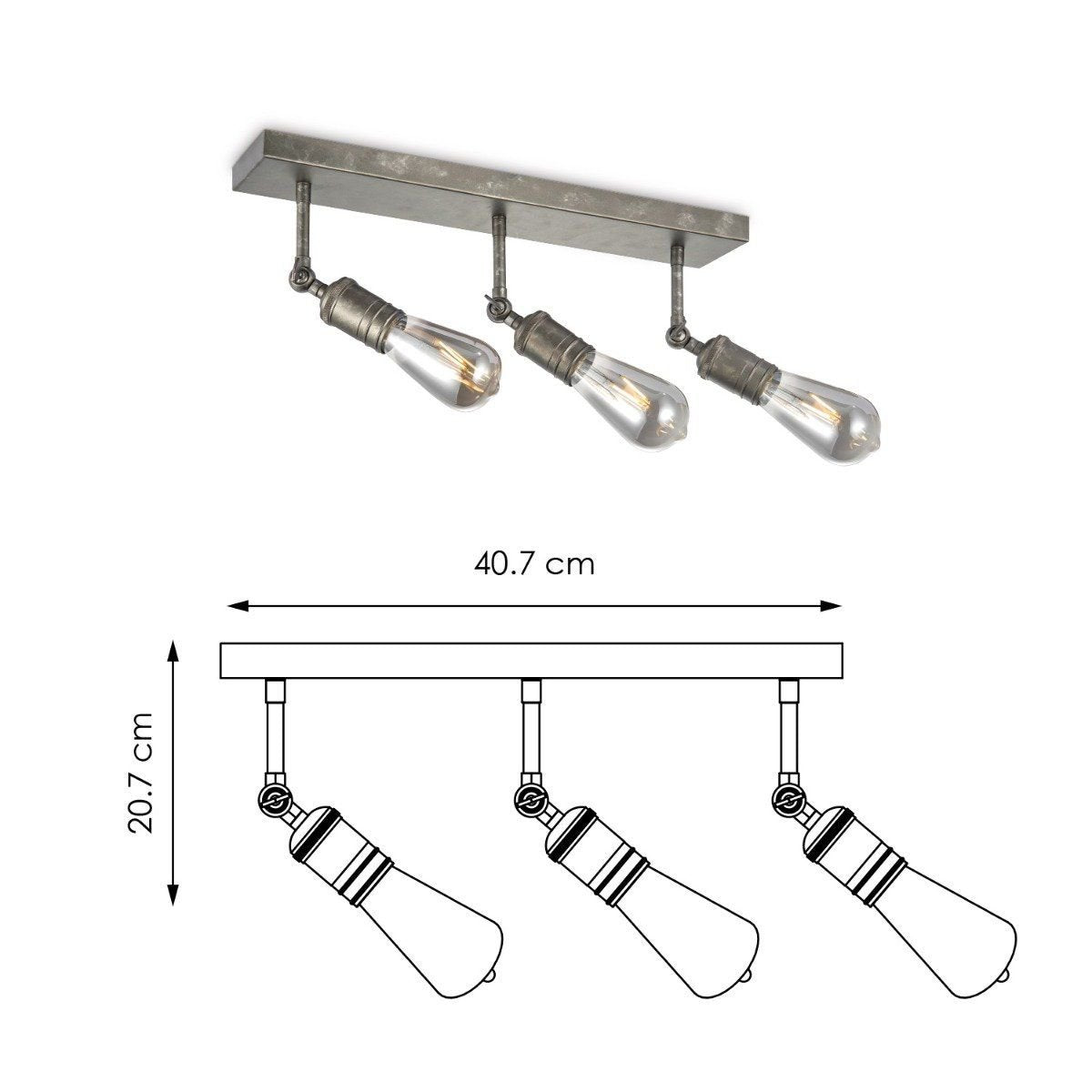 Opbouwspot Spy 3 - incl. dimbare LED lamp - antraciet