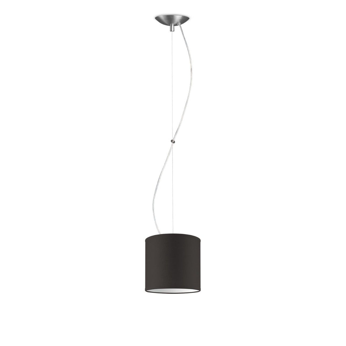 hanglamp Deluxe met lampenkap, E27, chocolade, 16cm