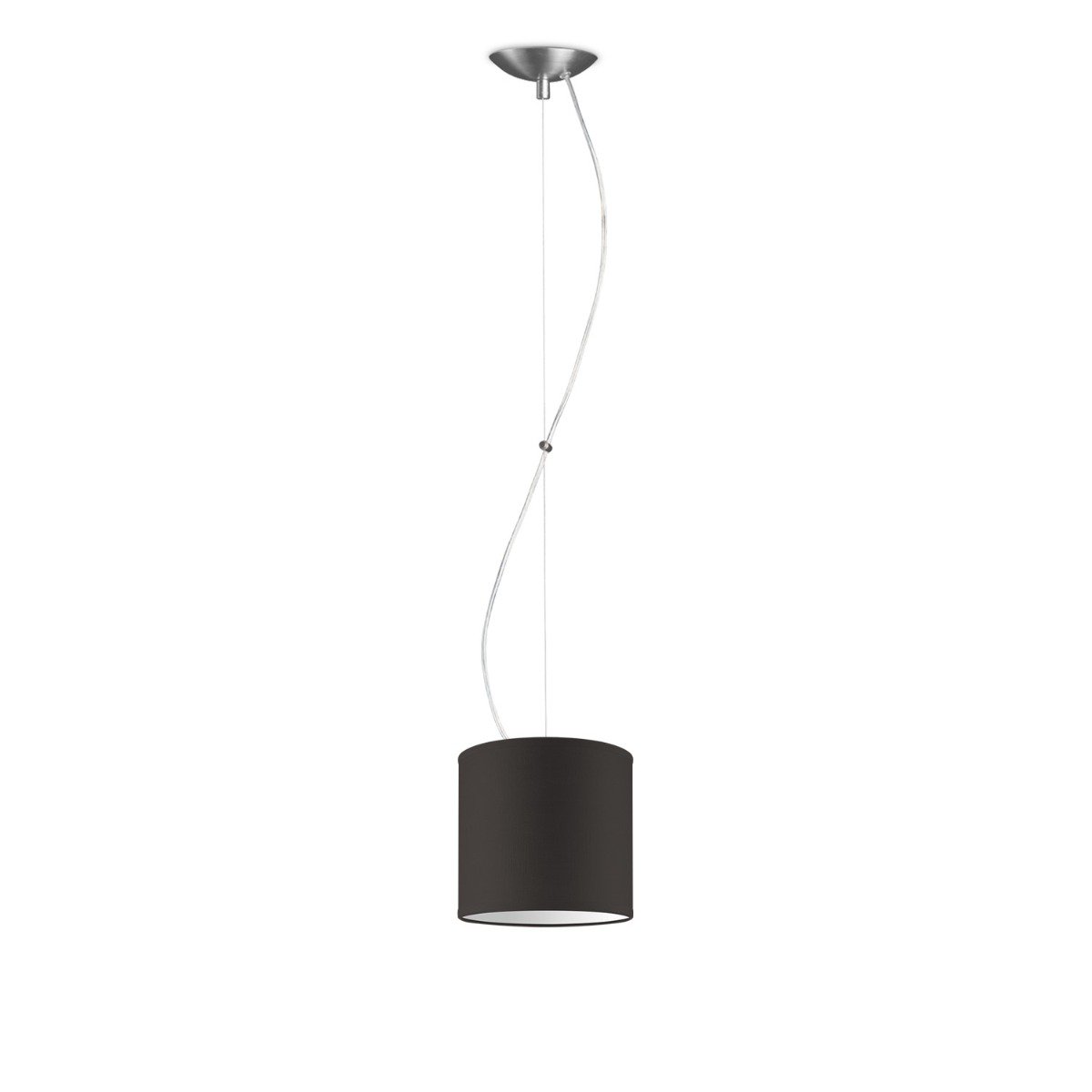 hanglamp Deluxe met lampenkap, E27, chocolade, 16cm