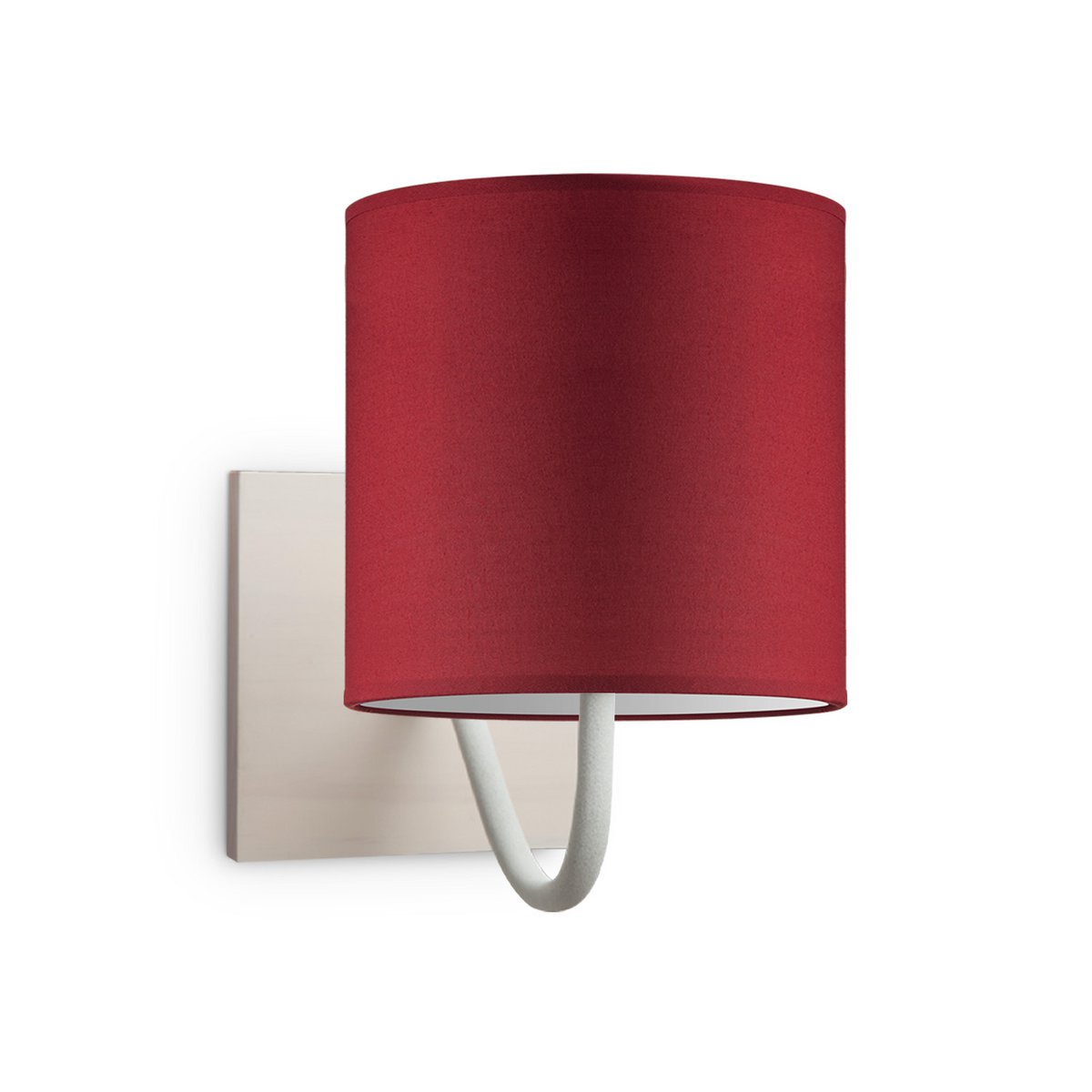 Wandlamp - Beach inclusief Lampenkap E27 rood 16x15cm