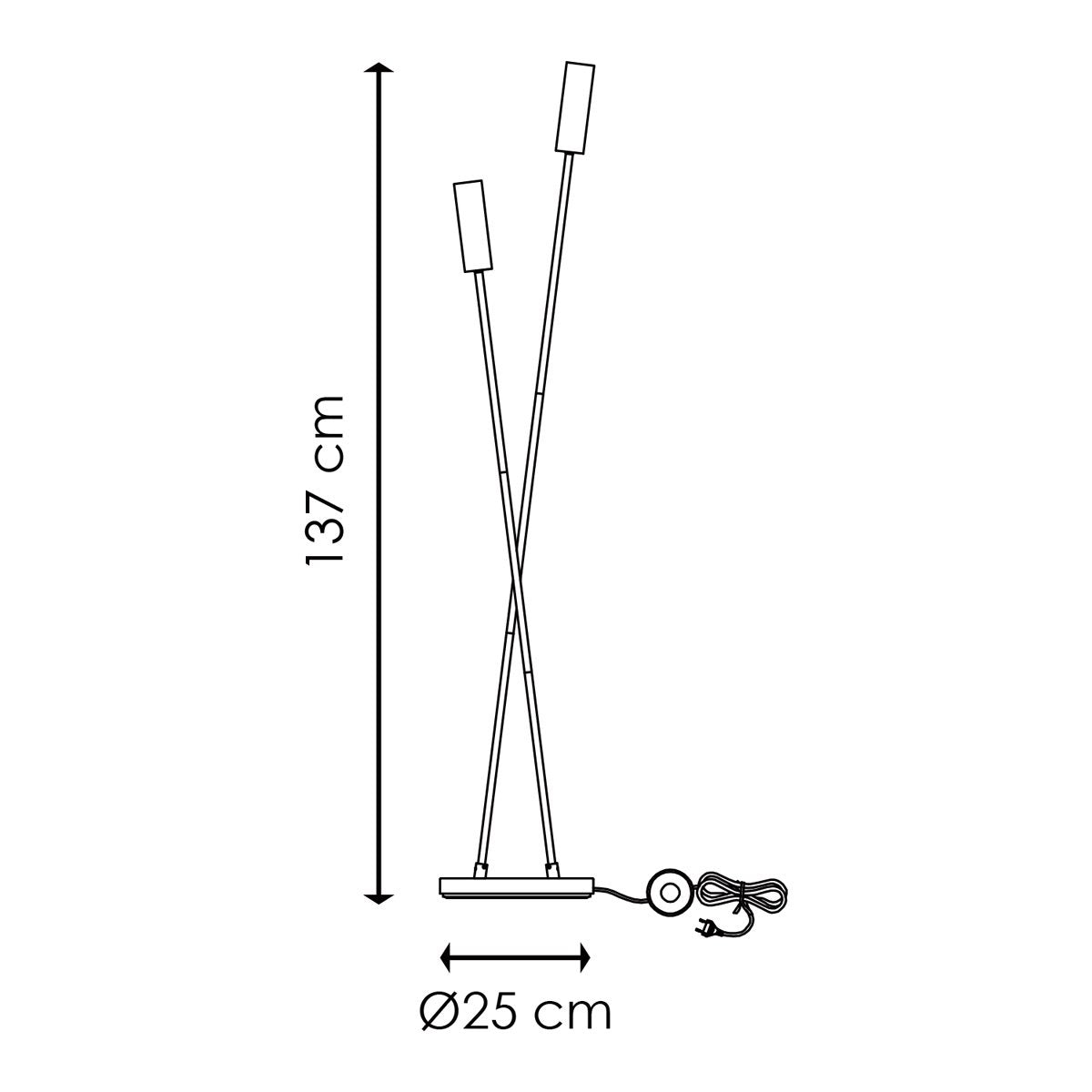 Twist 137 2L Vloerlamp zand zwart - Design Vloerlamp