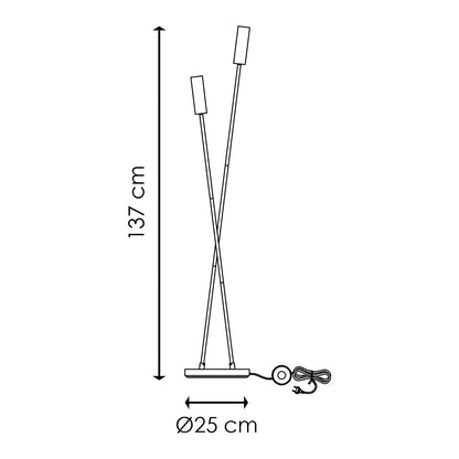 Twist 137 2L Vloerlamp zand zwart - Design Vloerlamp