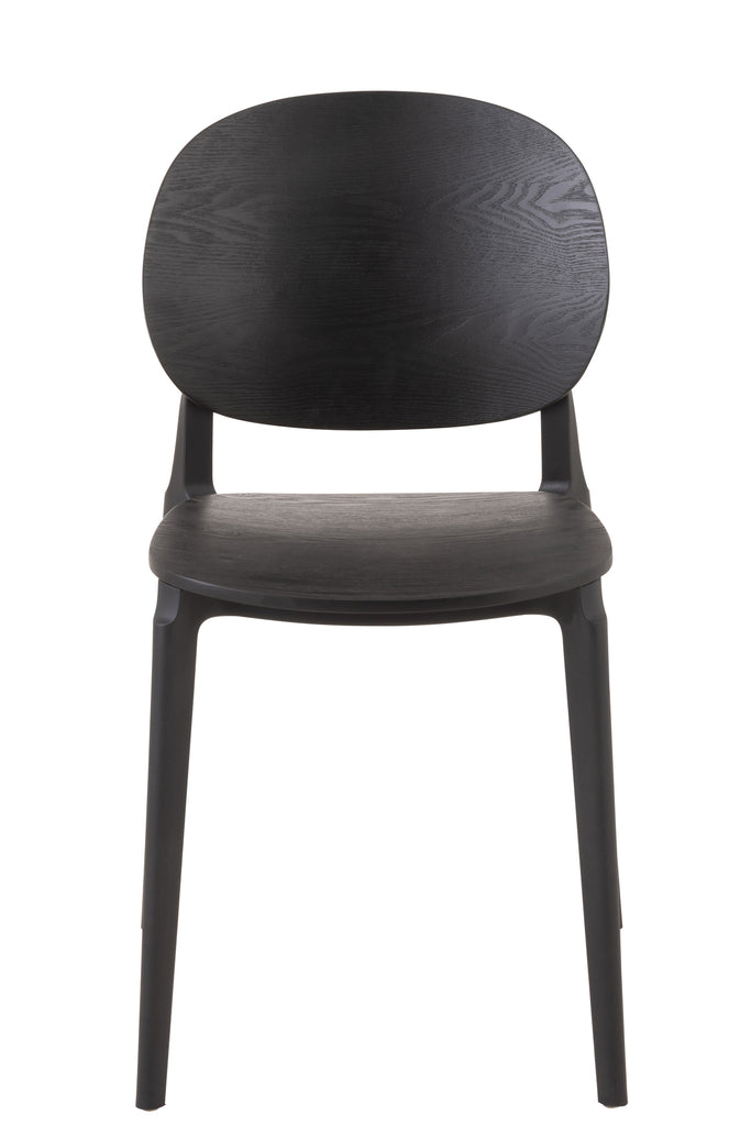 Stoel Basic Polyester/Fineer Zwart
