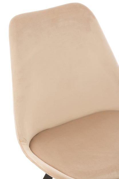 Stoel Helene Metaal/Textiel Beige