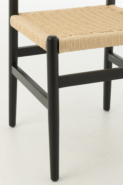 Chair Lap Beech Wood/Rope Black