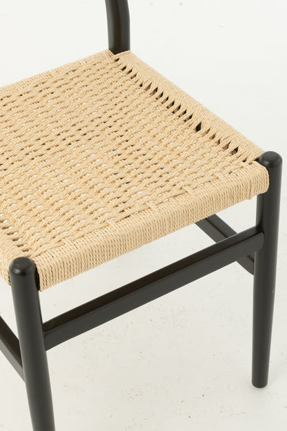 Chair Lap Beech Wood/Rope Black