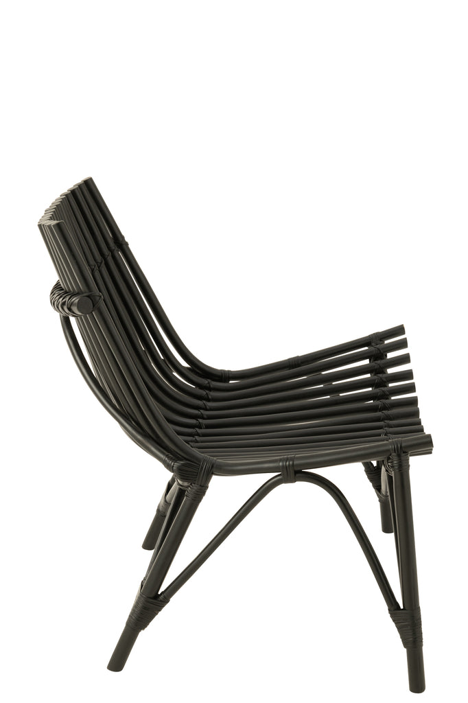 Chair Rattan Black