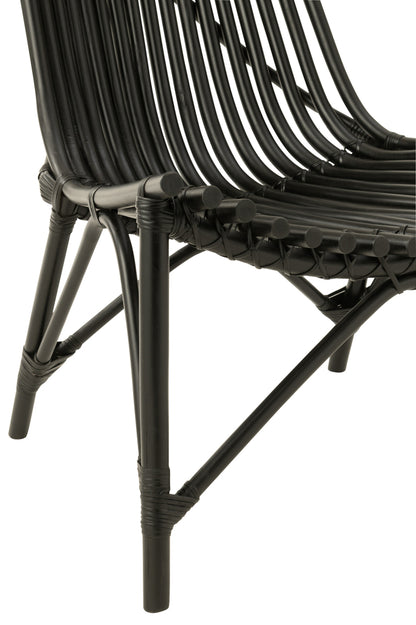 Chair Rattan Black