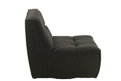 Chair Swivel Square Poplar Wood/Foam Black