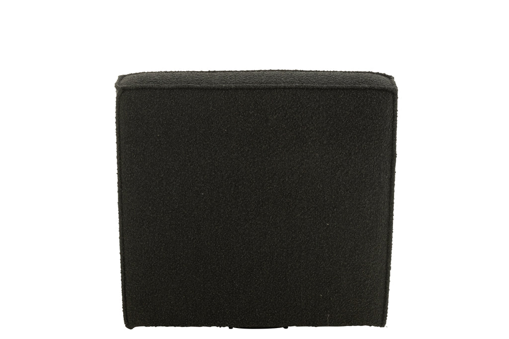 Chair Swivel Square Poplar Wood/Foam Black