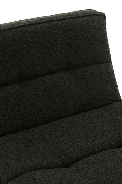 Chair Swivel Square Poplar Wood/Foam Black