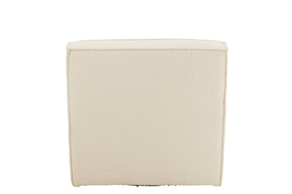 Chair Swivel Square Poplar Wood/Foam Cream
