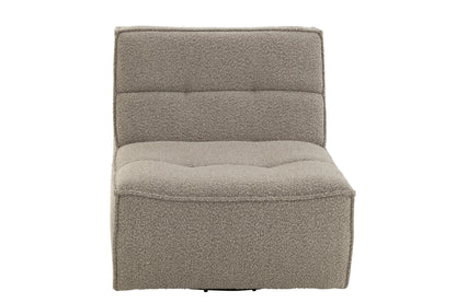 Chair Swivel Square Poplar Wood/Foam Taupe