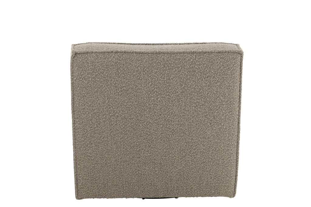 Chair Swivel Square Poplar Wood/Foam Taupe