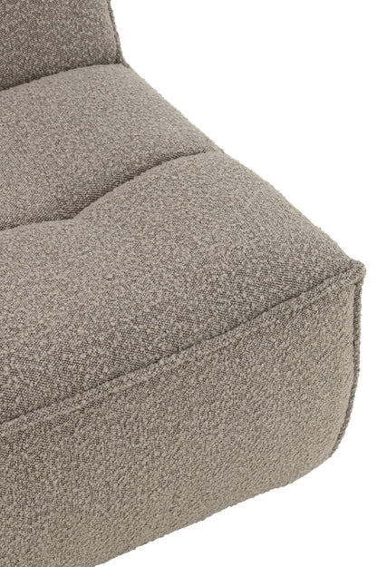 Chair Swivel Square Poplar Wood/Foam Taupe