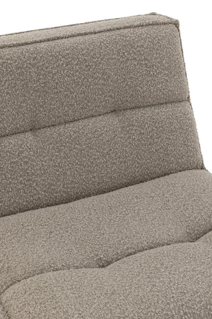 Chair Swivel Square Poplar Wood/Foam Taupe