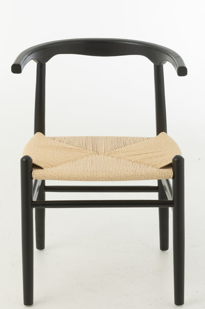 Chair Toon Beech Wood/Rope Black