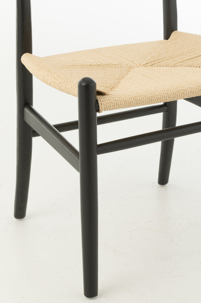 Chair Toon Beech Wood/Rope Black