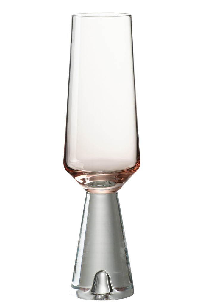 J-Line Champagneglas Walker Glas Transparant/Oranje